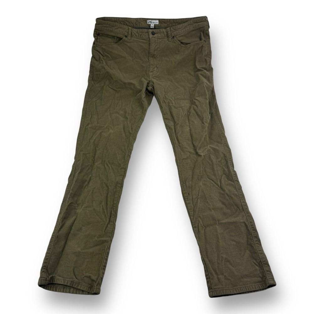 Peter Millar Crown Mens 5 Pocket Corduroy Pants Brown 36x31 Cotton Modal Spandex
